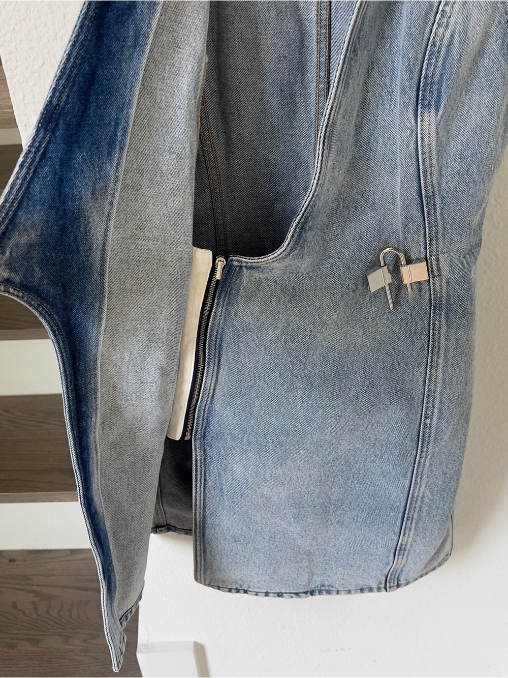 Givenchy U-Lock Denim Mini Dress - Blue - Picture 8 of 11
